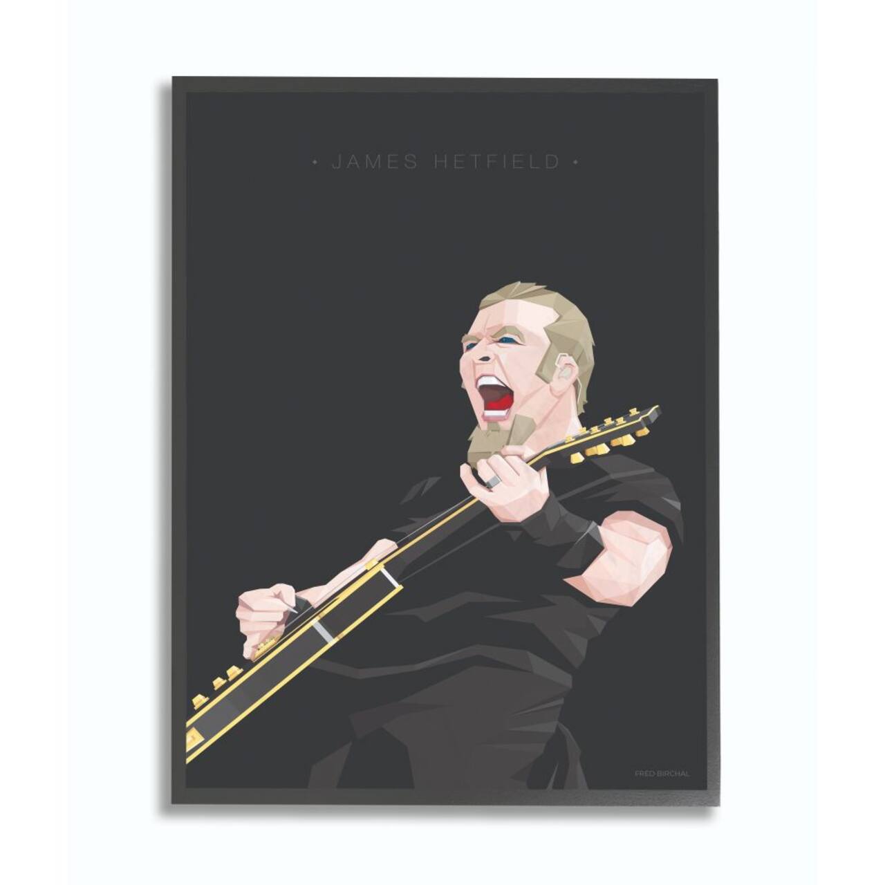 Stupell Industries James Hetfield Fashion Design Wall Accent with Black Frame
